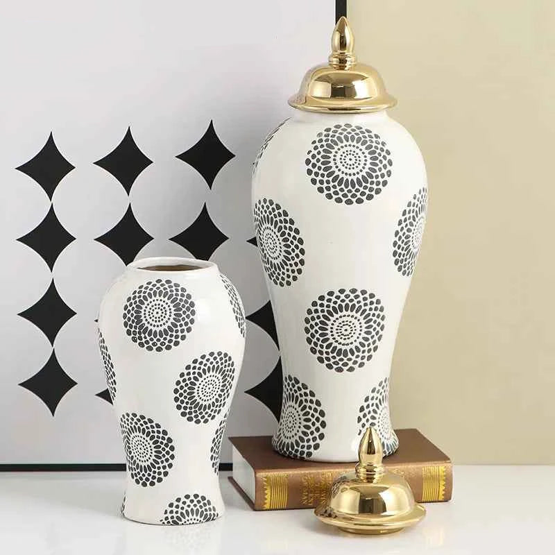 Luxury Ceramic Vase, Decorative Jar Ornament
