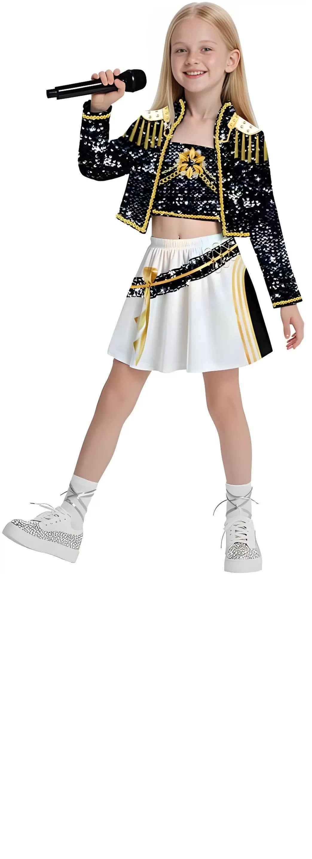 Kids K-Pop Demon Hunters Zoey Rumi Mira Costume Fancy Dress Cosplay (Copy)