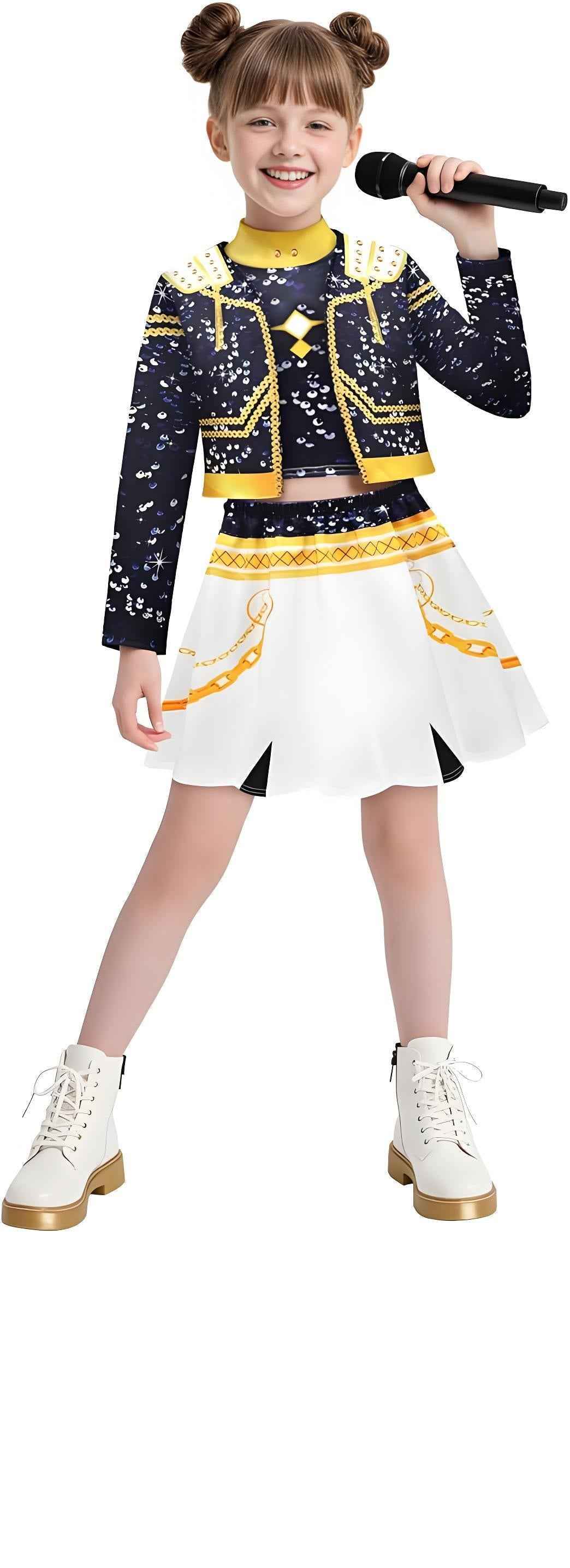 Kids K-Pop Demon Hunters Zoey Rumi Mira Costume Fancy Dress Cosplay (Copy)