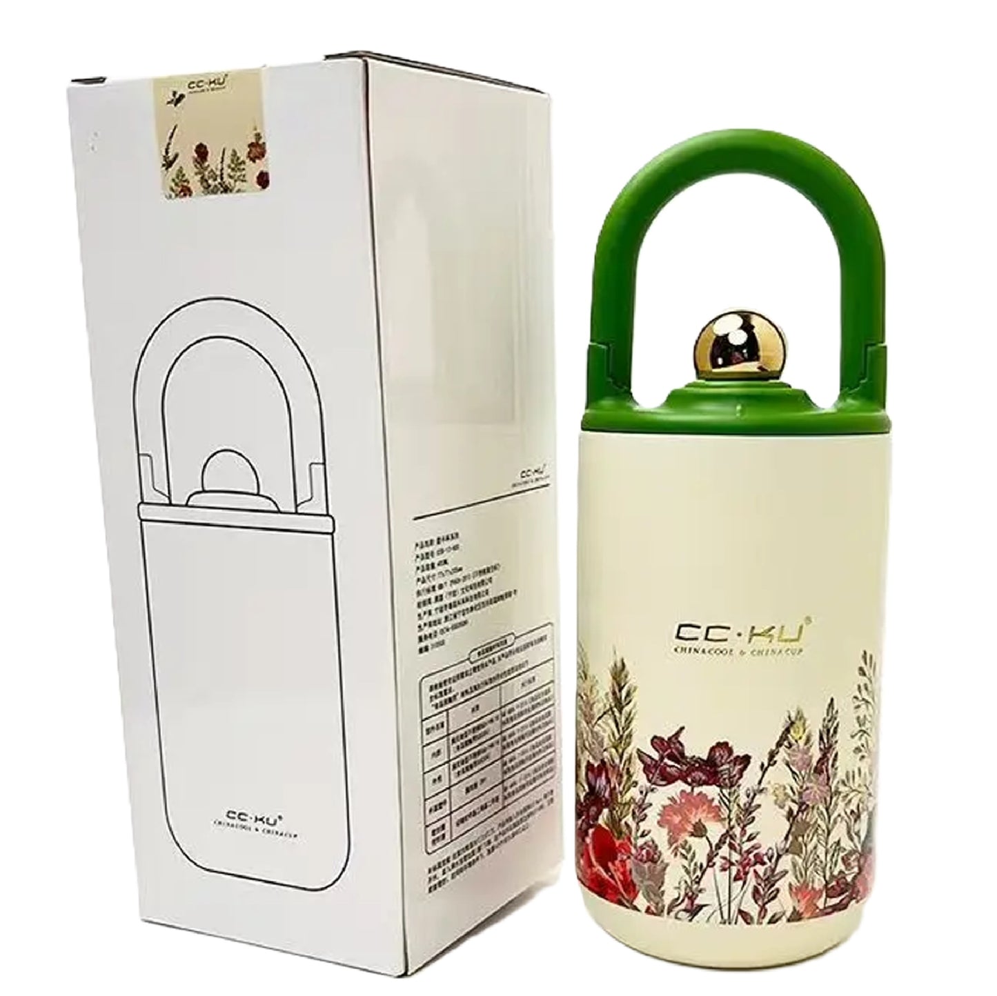 Stainless Steel Vacuum Cup Retro Fashion Water Bottle