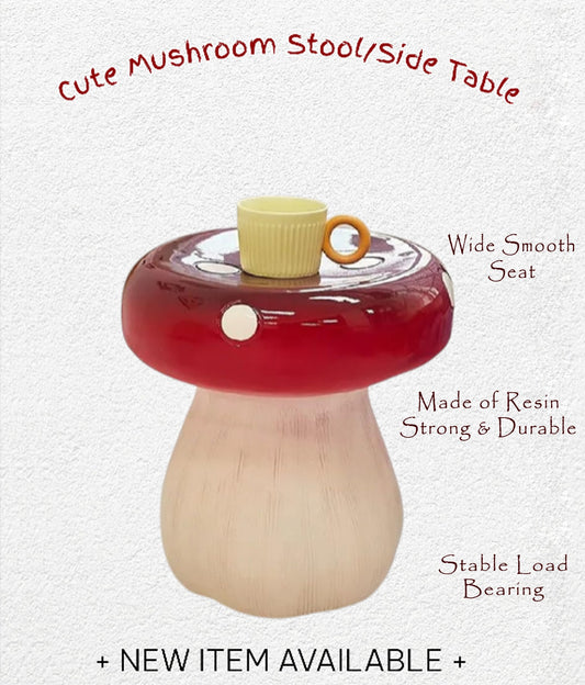 Decorative Cute Mushroom Stool / Side Table