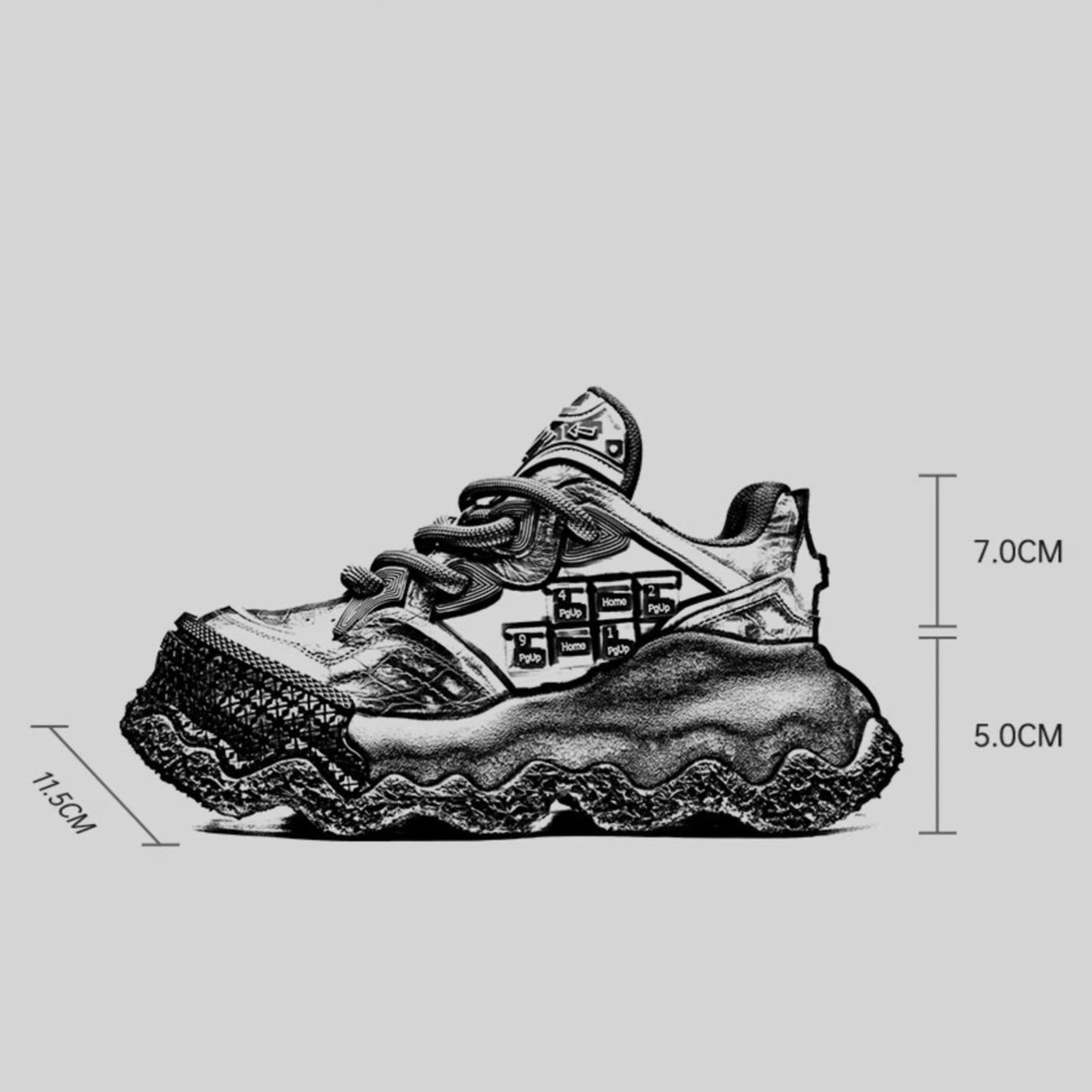 XMZY丨Stellar Nova - Chunky Sole Colo Block Sneakers