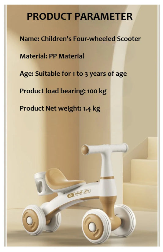 Children's Balance Bike With LED and Music