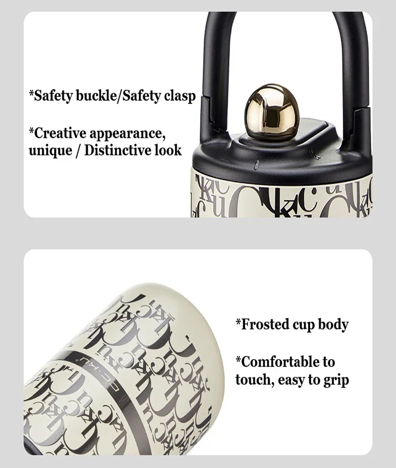 Stainless Steel Vacuum Cup Retro Fashion Water Bottle