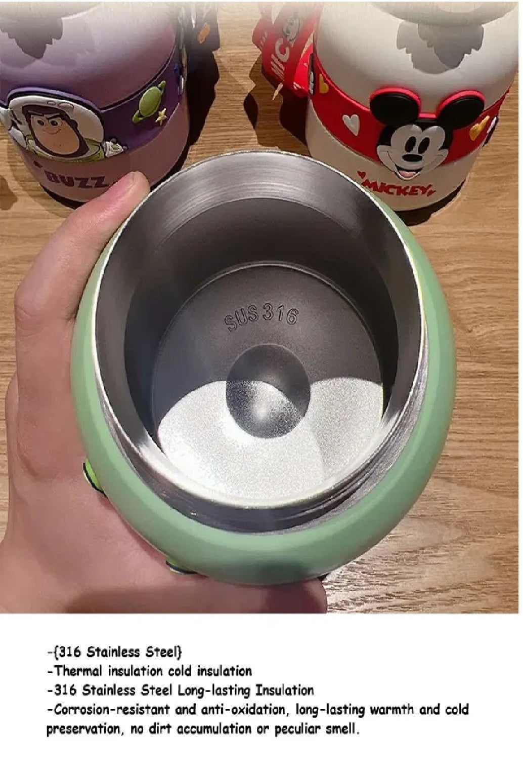 Large Capacity Cartoon Cute 316 Stainless Steel Children's Water Bottle - 800ml