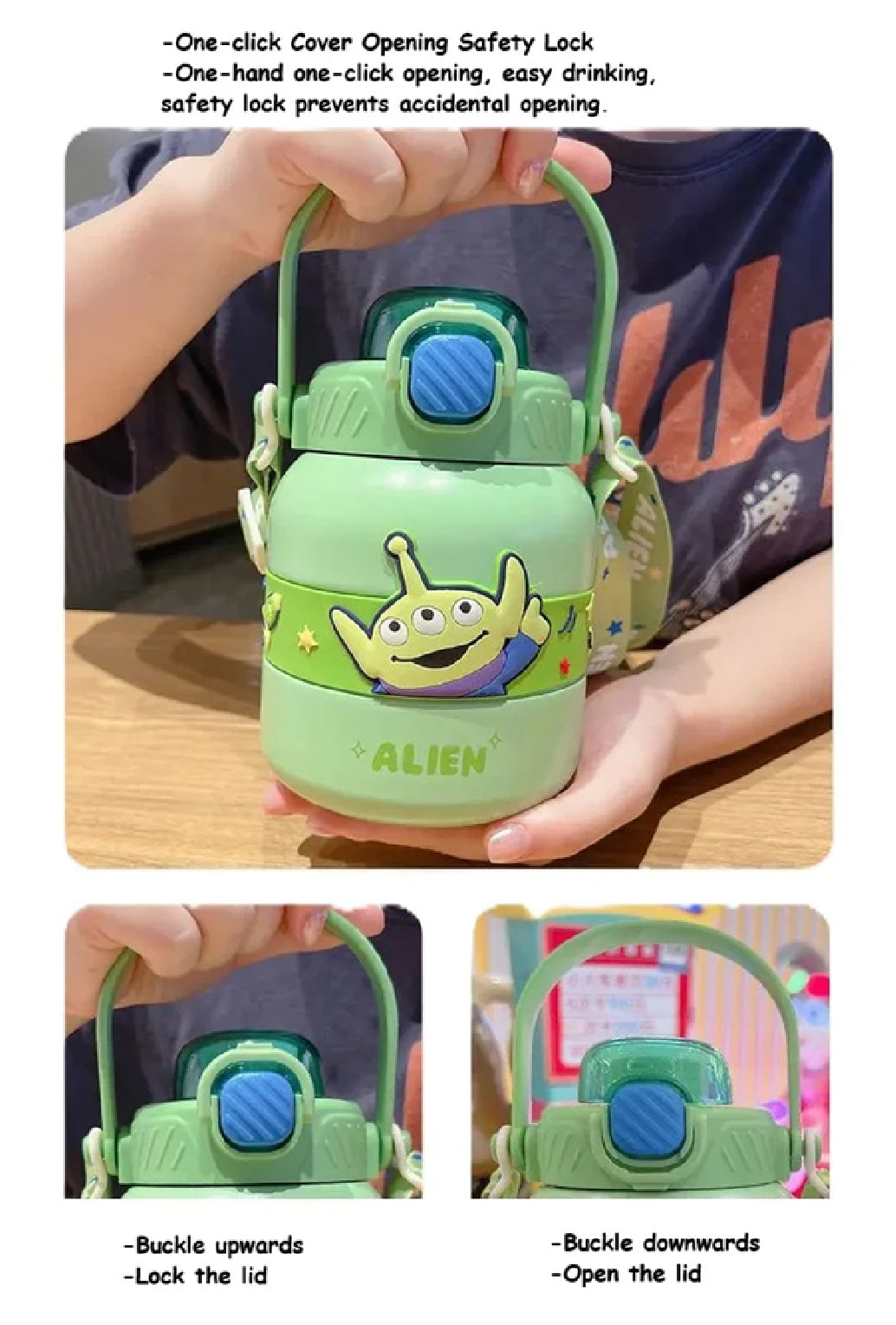 Large Capacity Cartoon Cute 316 Stainless Steel Children's Water Bottle - 800ml