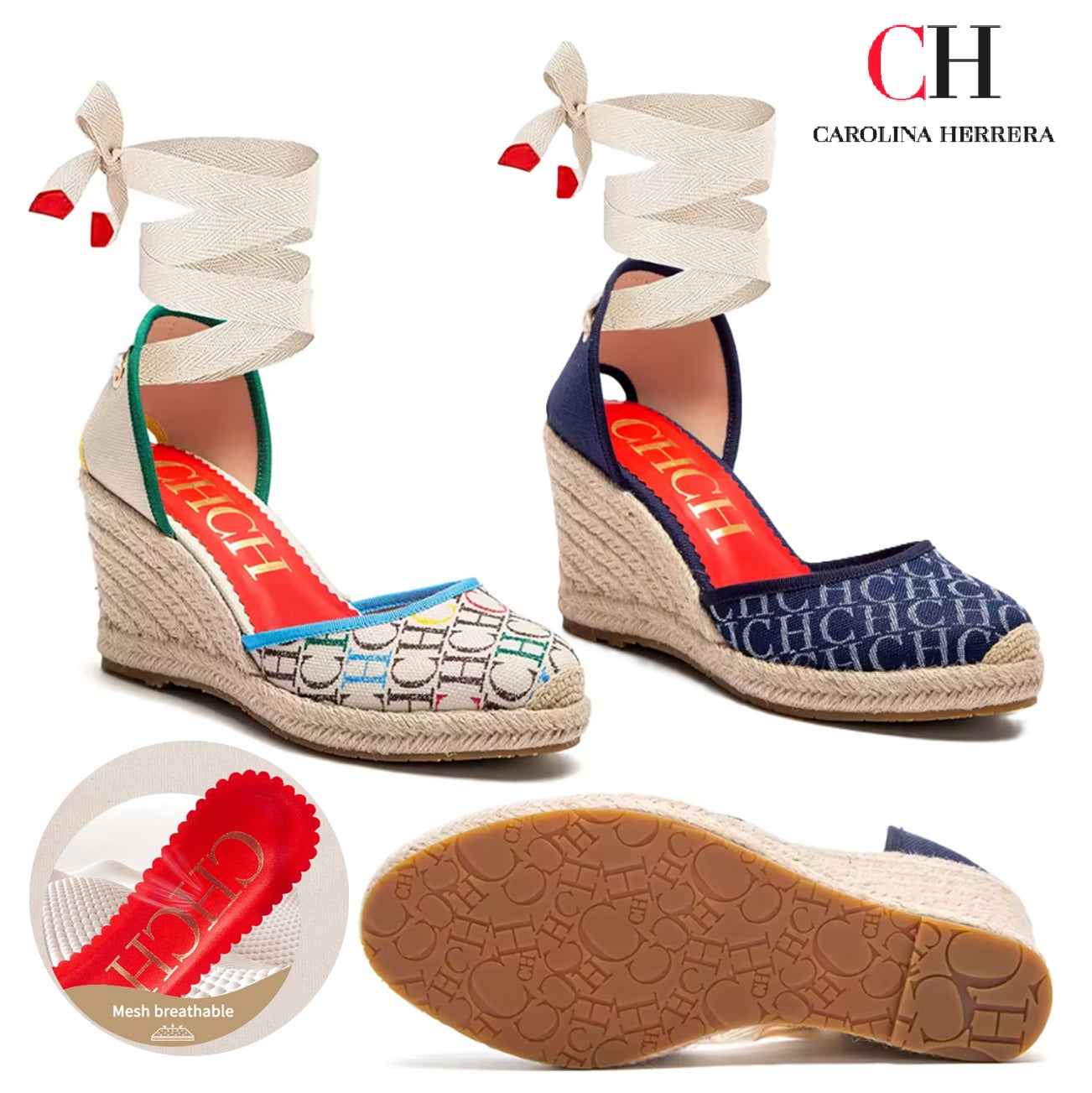 CHCH Women's Espadrilles Platform Wedge Sandals