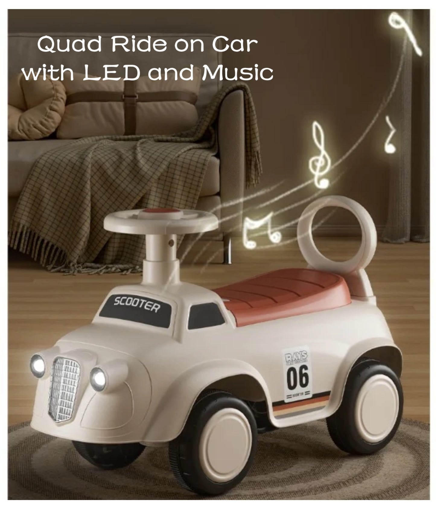 Children's Quad Ride On Car with Music and Light