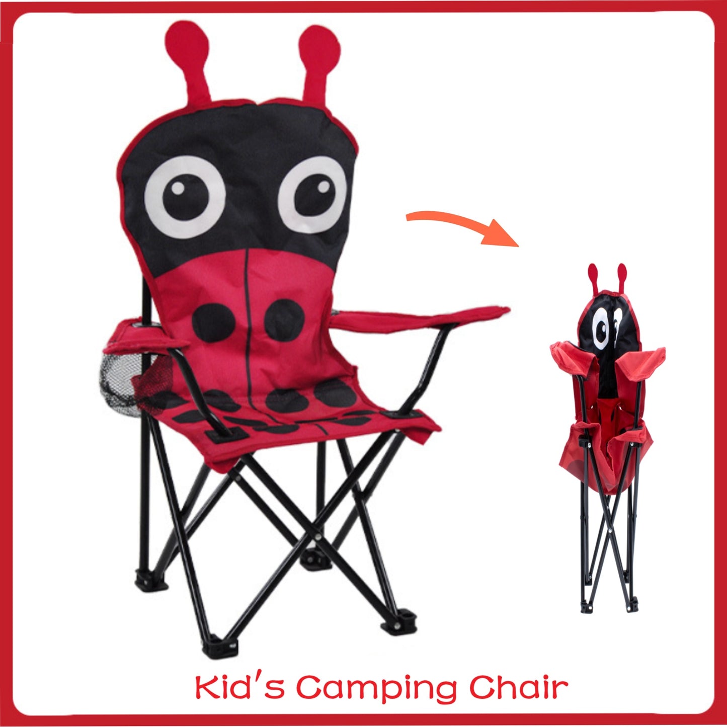 Camping Lady Bug Ultralight Folding Chair For Children