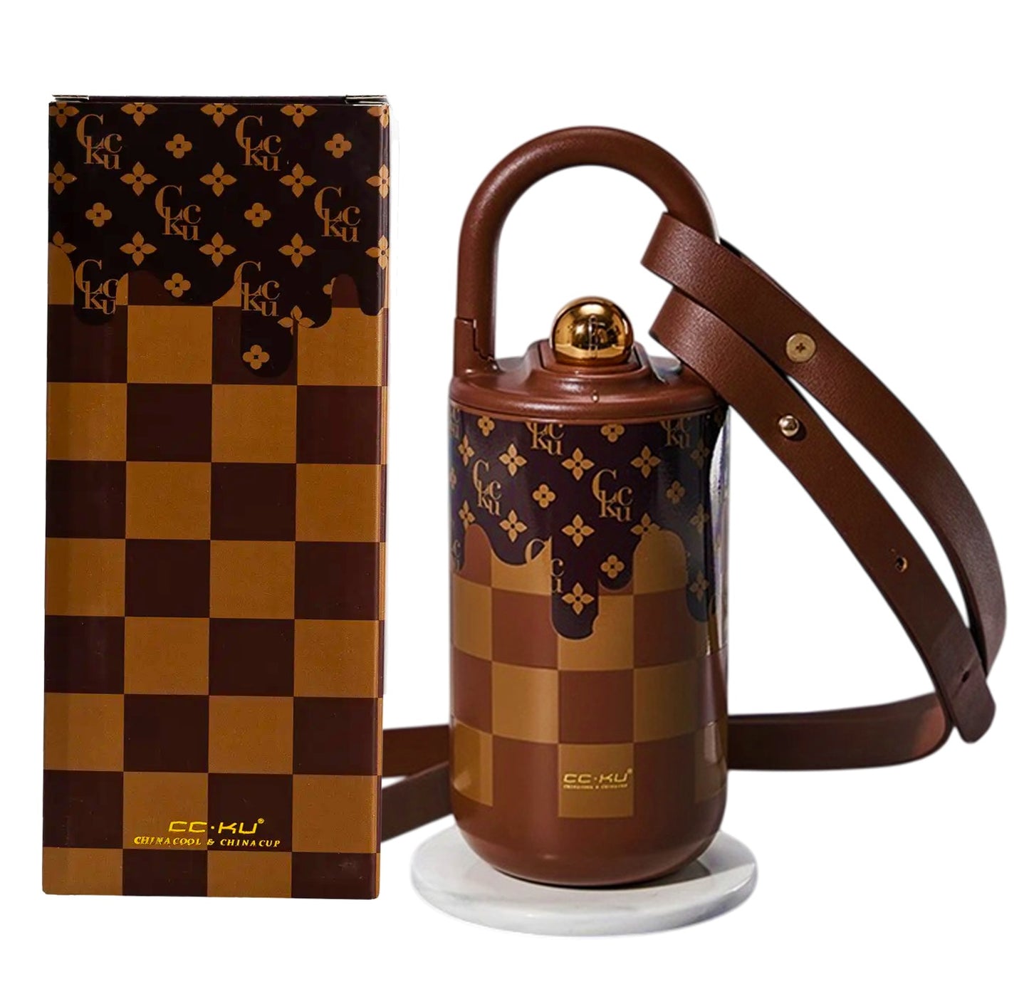 Stainless Steel Vacuum Cup Retro Fashion Water Bottle