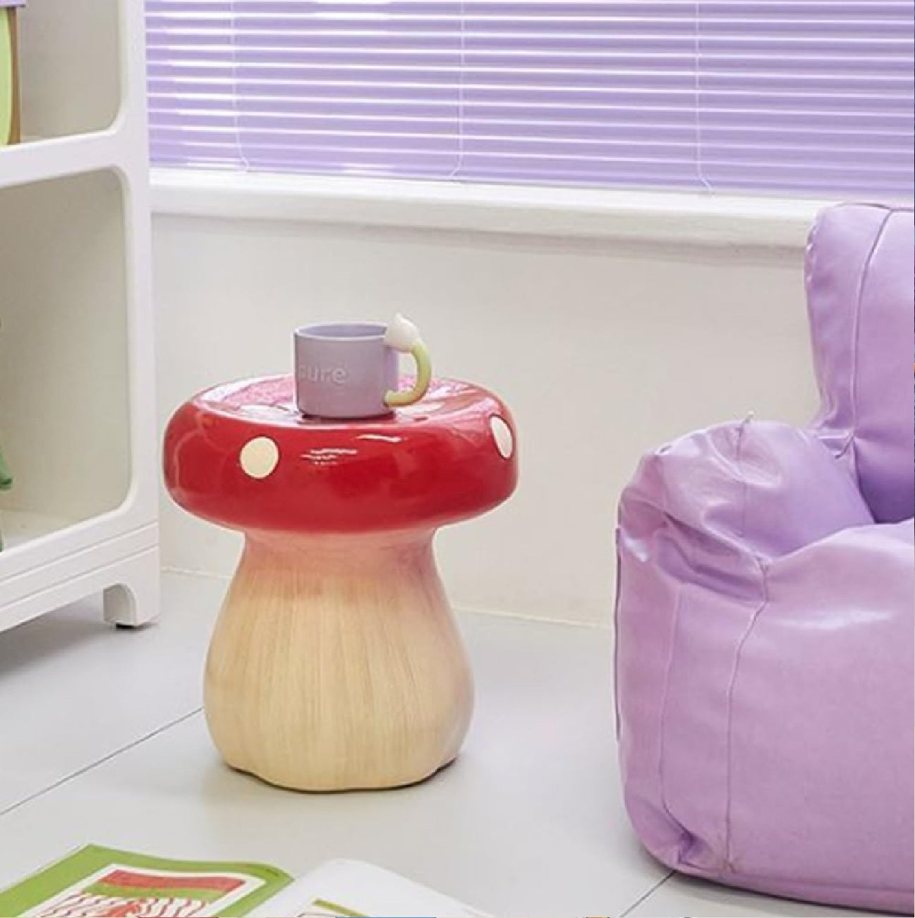 Decorative Cute Mushroom Stool / Side Table