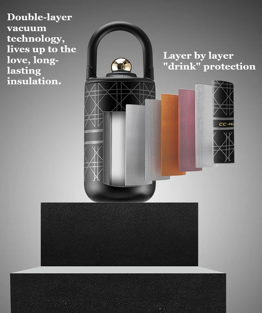 Stainless Steel Vacuum Cup Retro Fashion Water Bottle