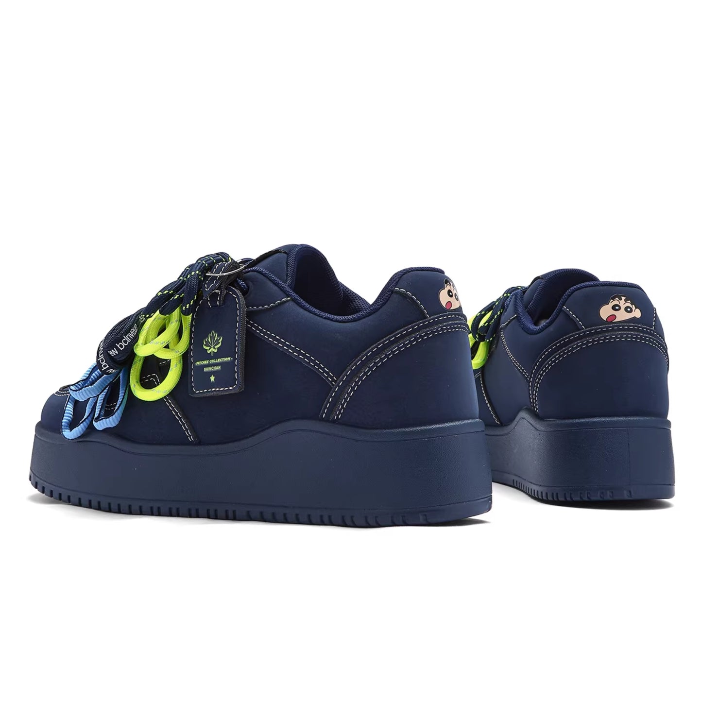 Crayon Shin-Chan Collaboration Suede Thick Sole Sneakers