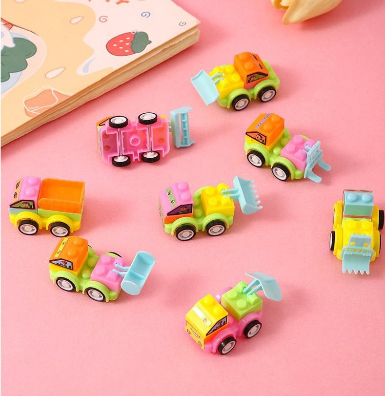24pcs Kids Mini Assembly Building Blocks Car Toys