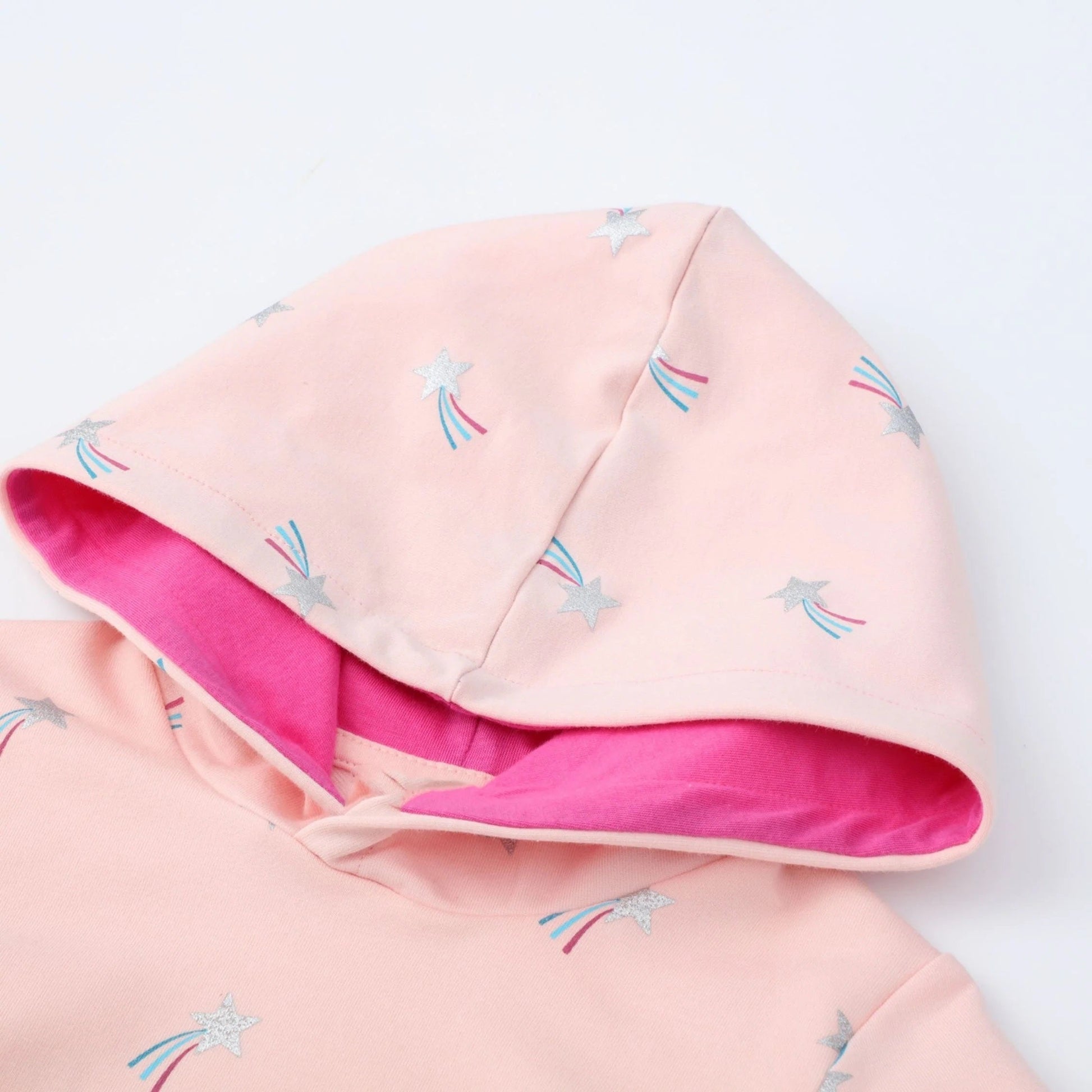 Applique Long Sleeves Hooded Dress - itzy bitsy