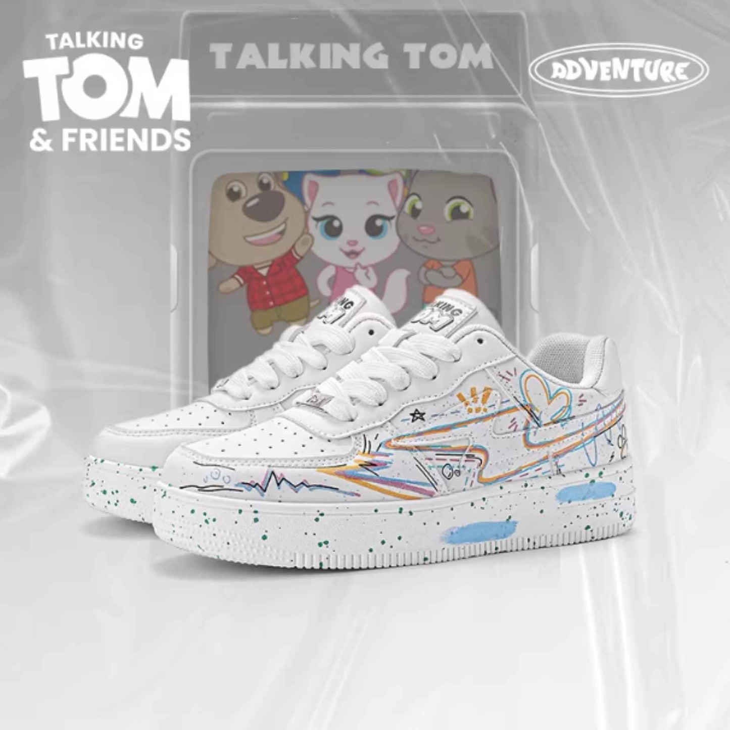 TALKING TOM | Graffiti Lightning Sneakers - White