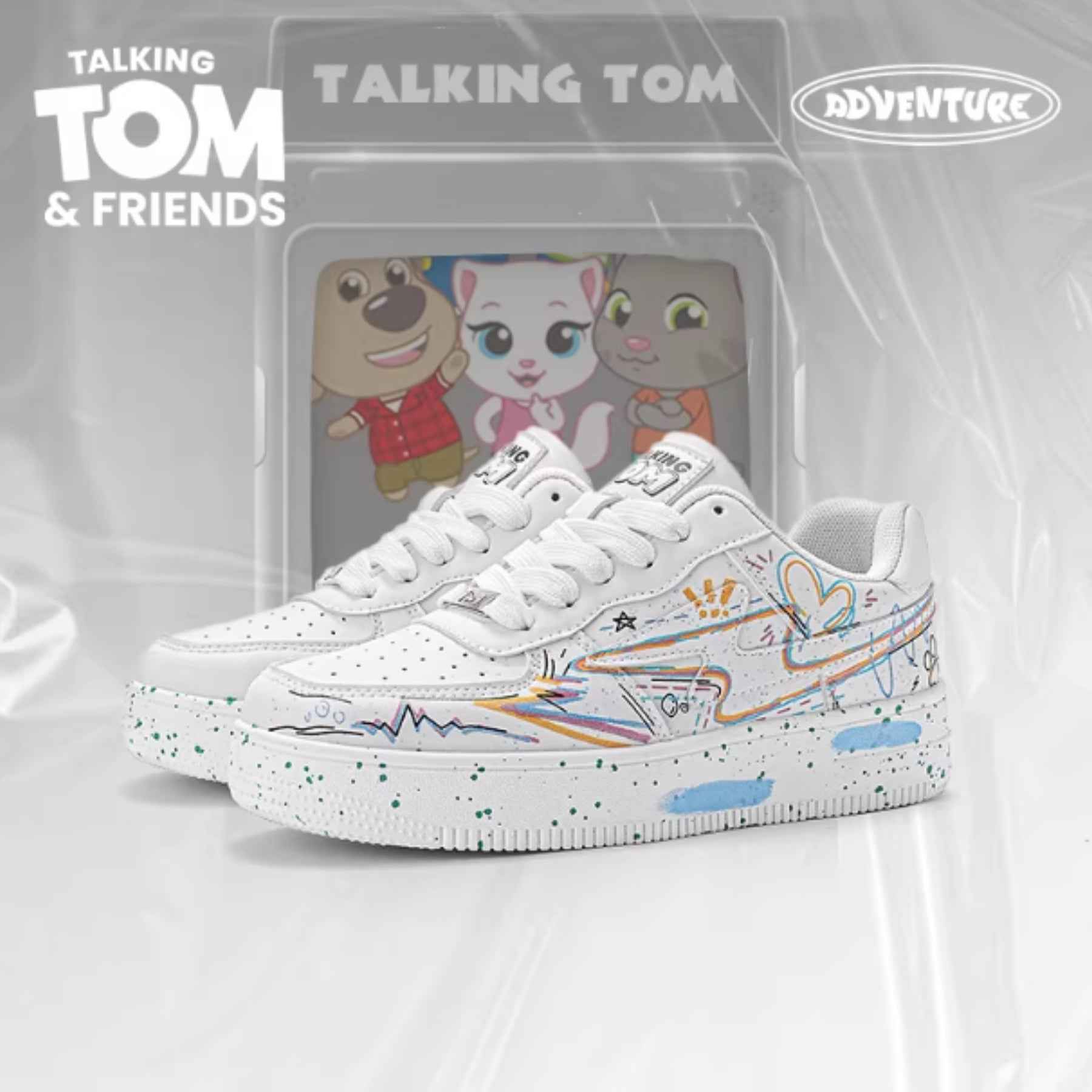 TALKING TOM | Graffiti Lightning Sneakers - White