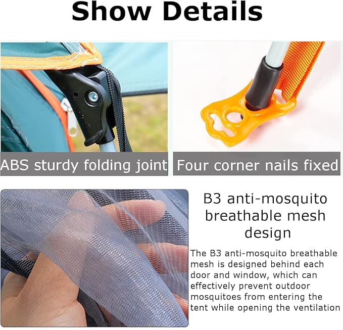 Blue Family Pop Up Tent for Camping