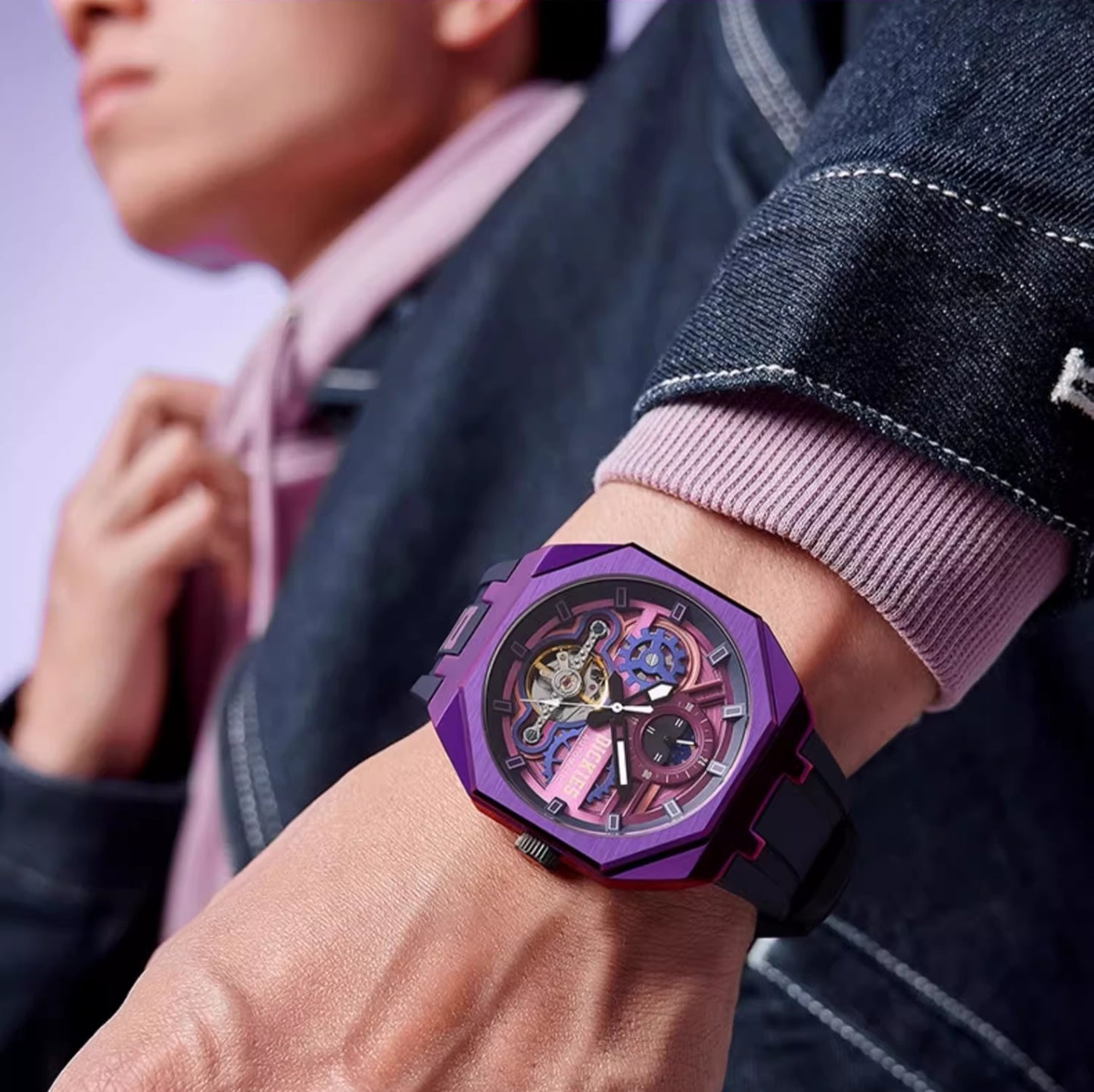 Dickies Mechanical Fully Automatic Skeleton Watch - CL-485