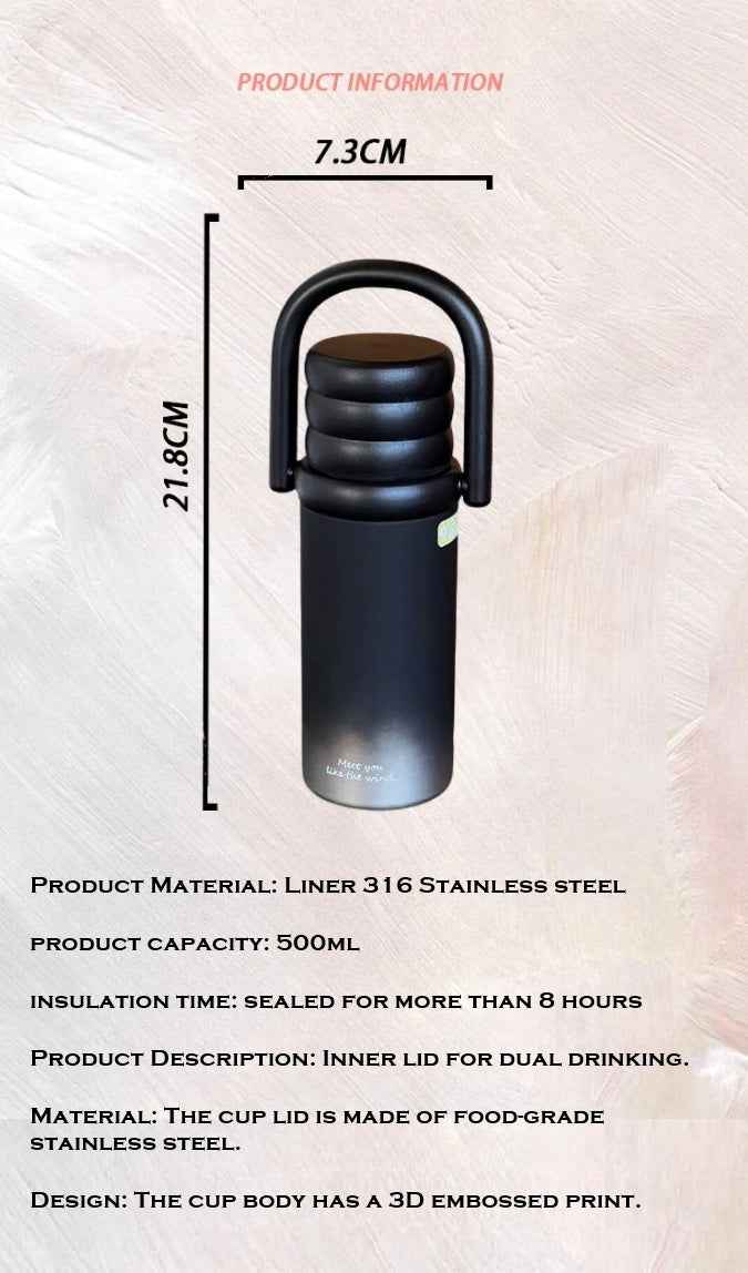 500ml Stainless Steel Sancheng Water Bottle