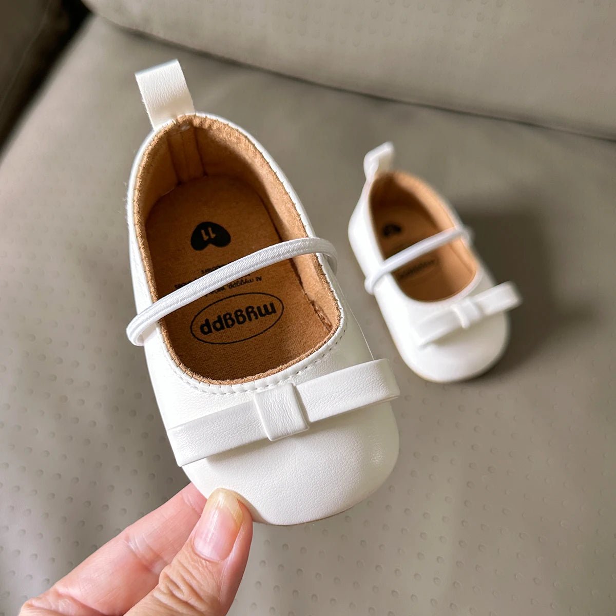 Baby First Walker Leather Shoes Rubber Anti - slip Sole - itzy bitsy