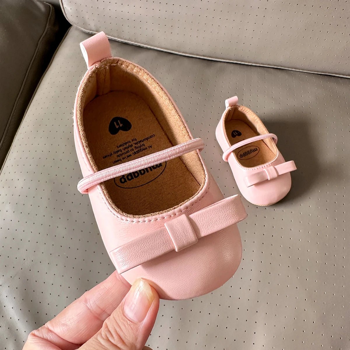 Baby First Walker Leather Shoes Rubber Anti - slip Sole - itzy bitsy