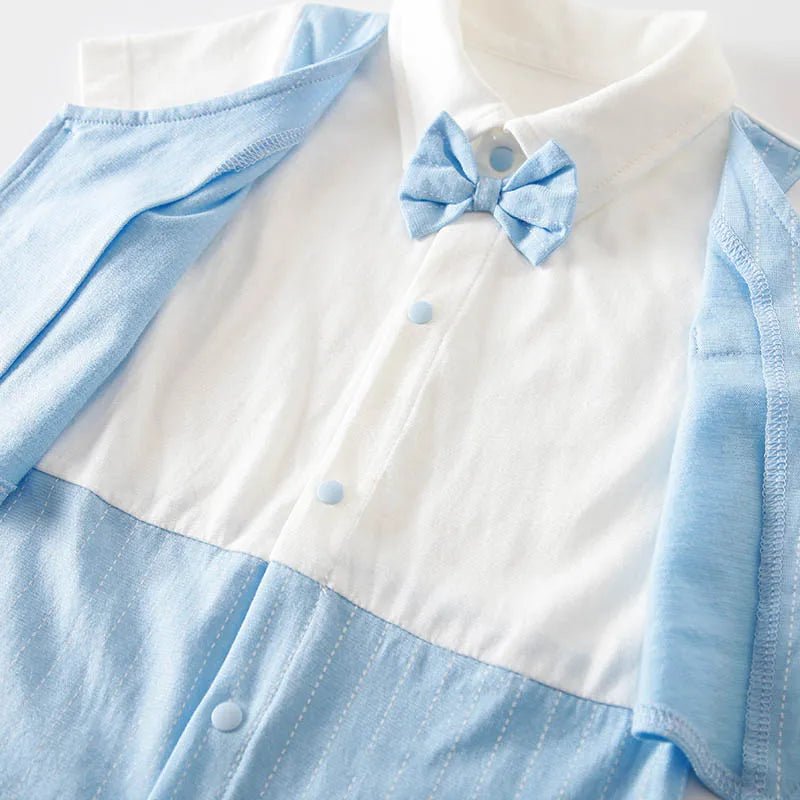 Baby Summer Vest Gentleman Short Sleeve Casual Romper - itzy bitsy