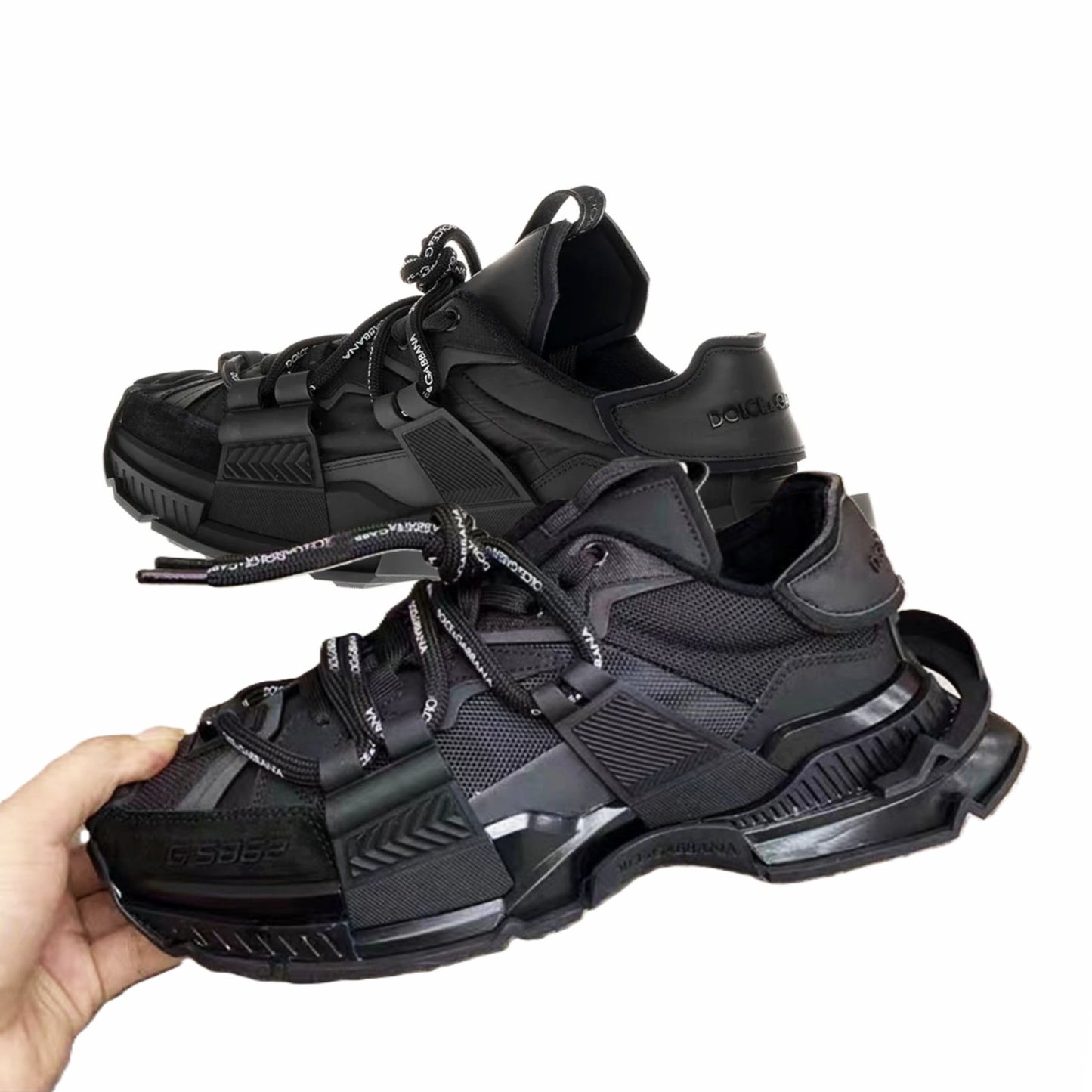 D&G Designer Inspired Space Sneakers - Black