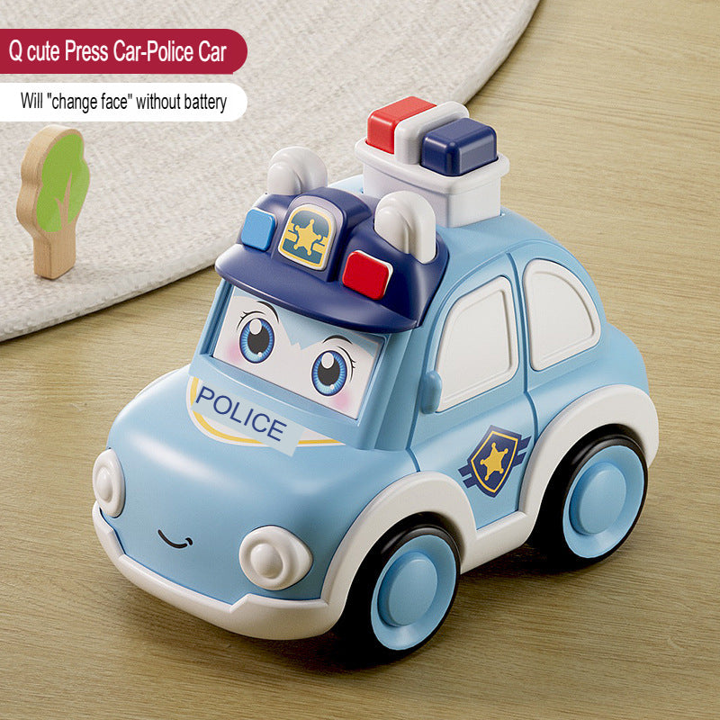 Cartoon Cute Face Changing Press Children's Fun Toy Car for Kids