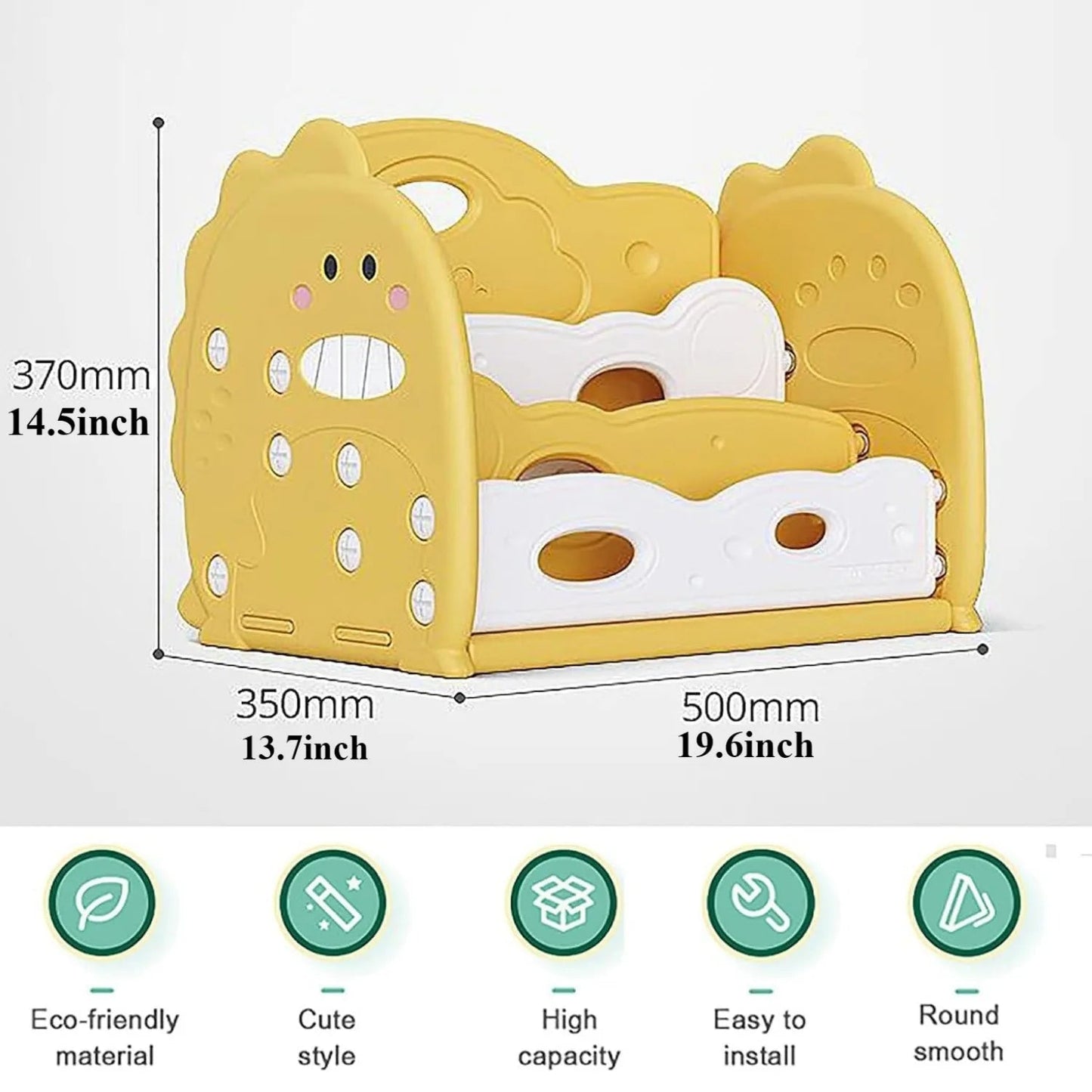 Bookshelf 3 - Tier Desktop - Dinosaur Book Shelving - itzy bitsy