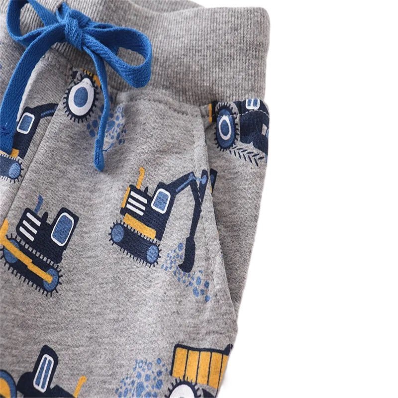 Boys Animals, Vehicle Drawstring Trackpants - itzy bitsy