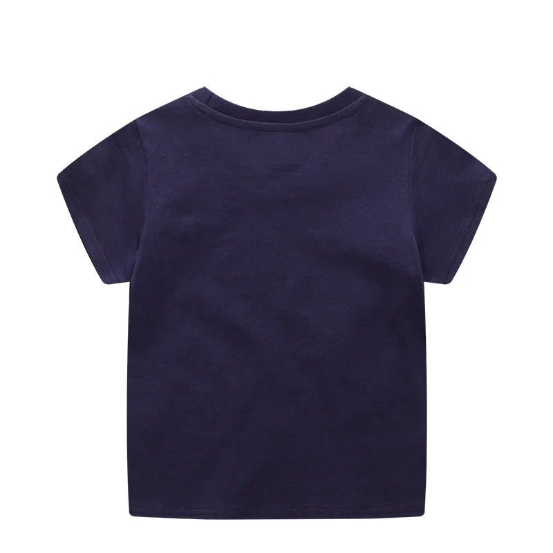 Boys Blue Embroidered Tees - itzy bitsy