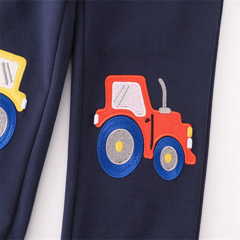 Boys Cute Embroidery Drawstring Trackpants - itzy bitsy