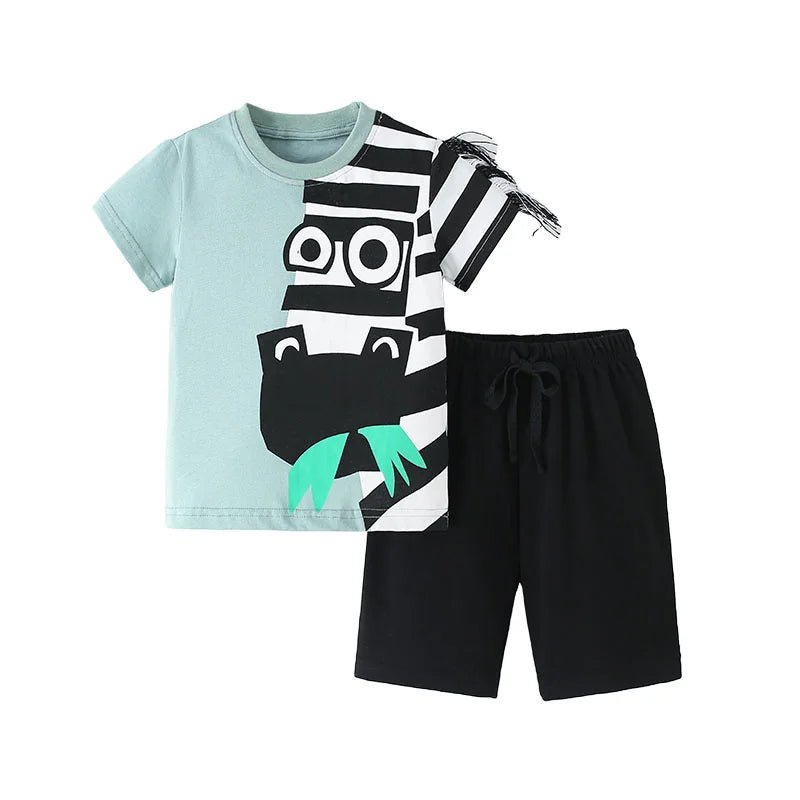 Boys Cute Prints Tees+Short Set - itzy bitsy