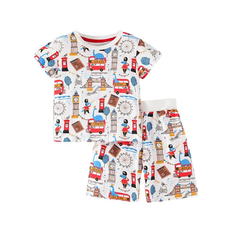 Boys Cute Prints Tees+Short Set - itzy bitsy