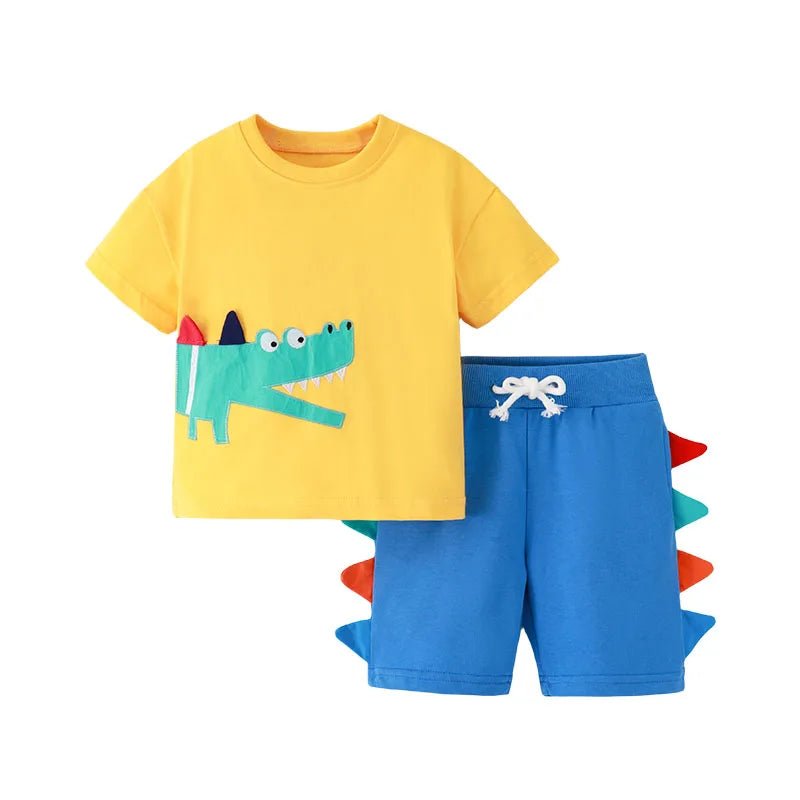 Boys Cute Prints Tees+Short Set - itzy bitsy