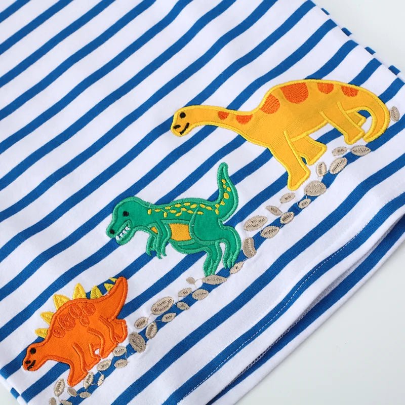 Boys Dino Striped T-Shirt - itzy bitsy