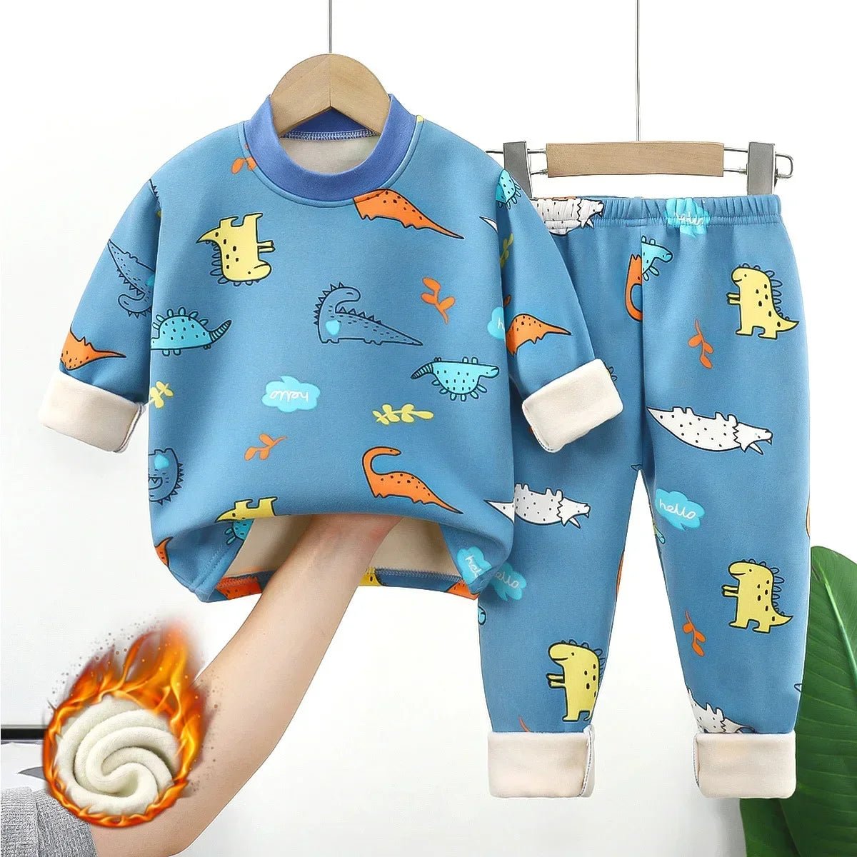 Boys Dino Warm Pajama Sets - itzy bitsy