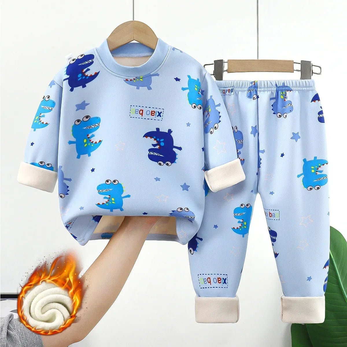 Boys Dino Warm Pajama Sets - itzy bitsy