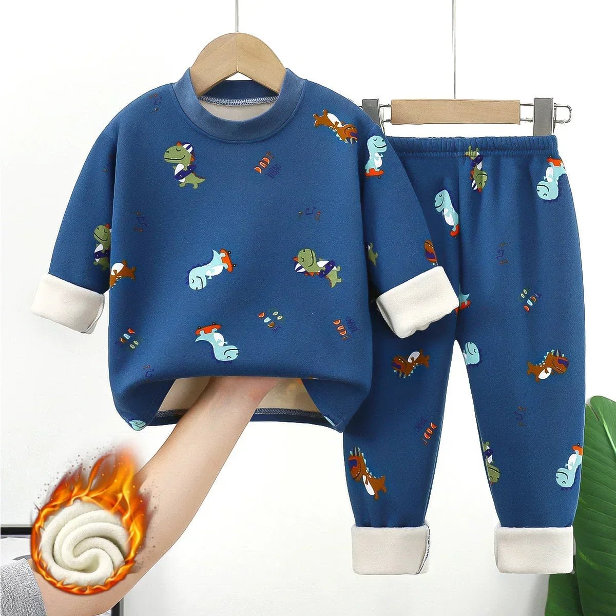 Boys Dino Warm Pajama Sets - itzy bitsy