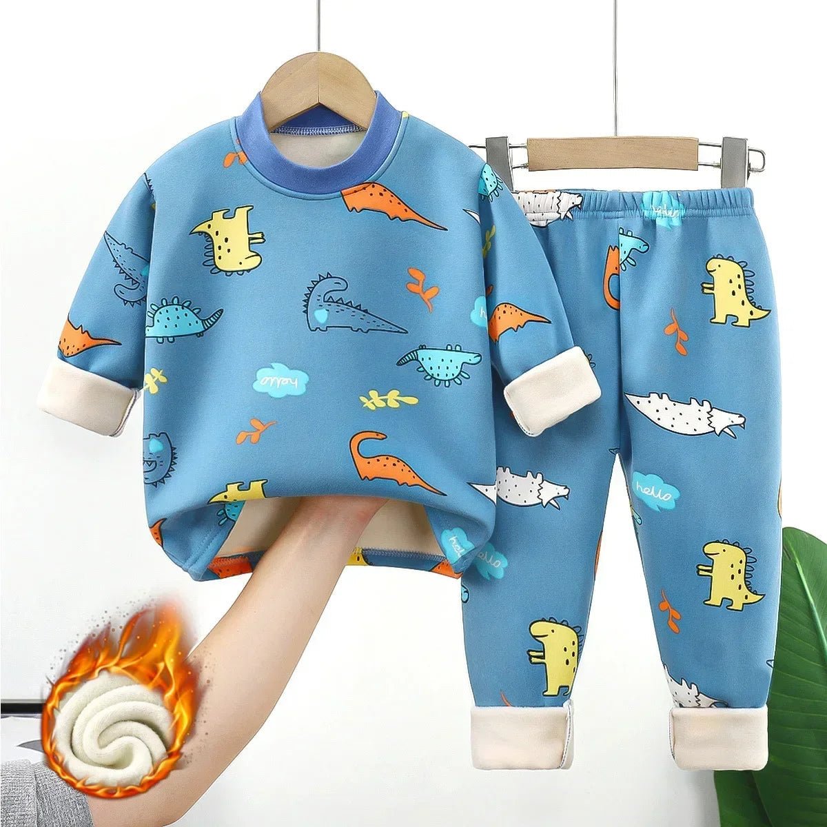 Boys Dino Warm Pajama Sets - itzy bitsy
