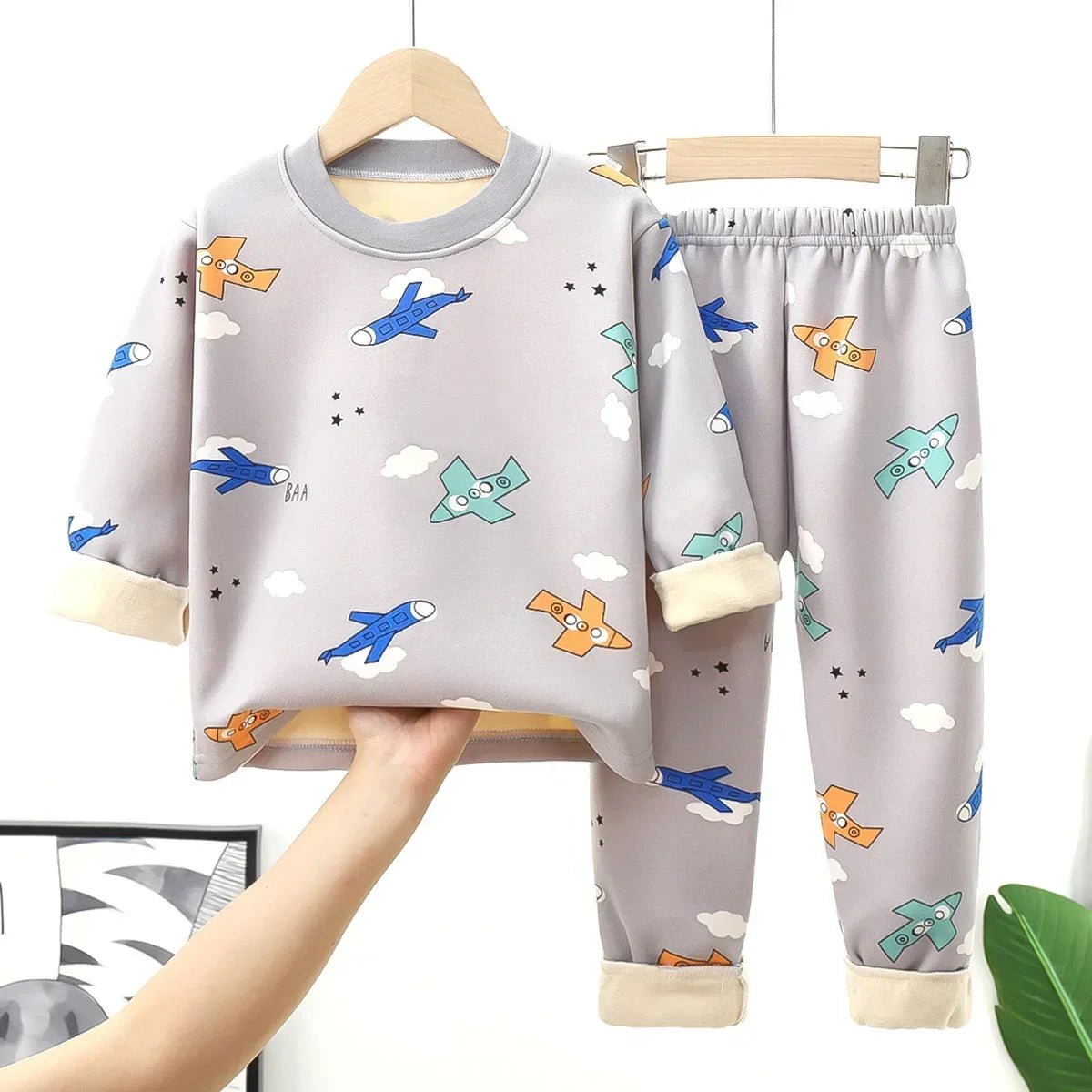 Boys Dino Warm Pajama Sets - itzy bitsy