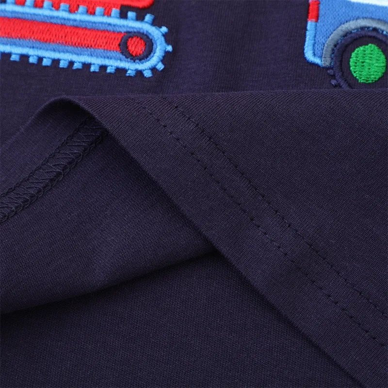 Boys Embroidered Dino & Vehicles Long Sleeves - itzy bitsy