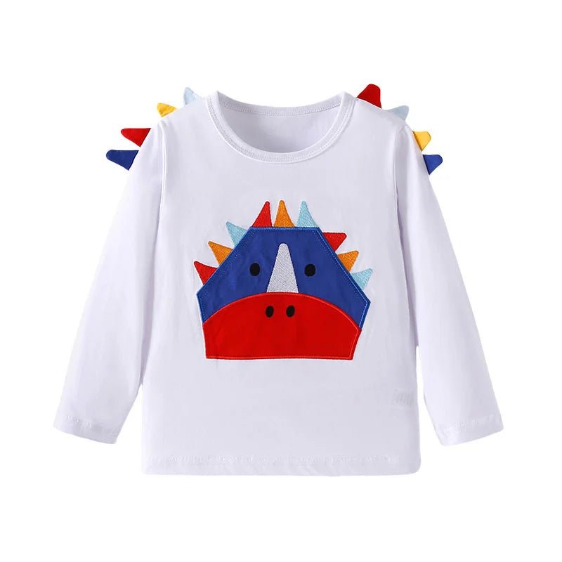 Boys Embroidery Dino Long Sleeve - itzy bitsy