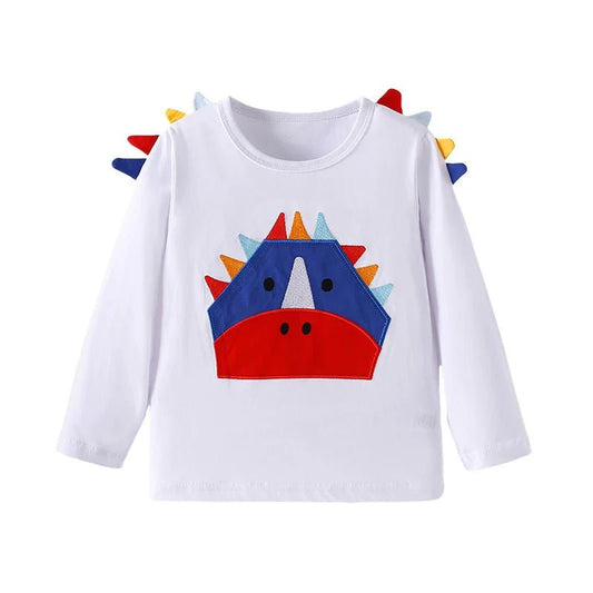 Boys Embroidery Dino Long Sleeve - itzy bitsy
