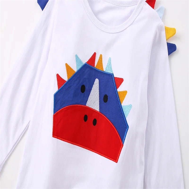 Boys Embroidery Dino Long Sleeve - itzy bitsy