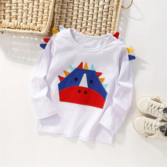 Boys Embroidery Dino Long Sleeve - itzy bitsy