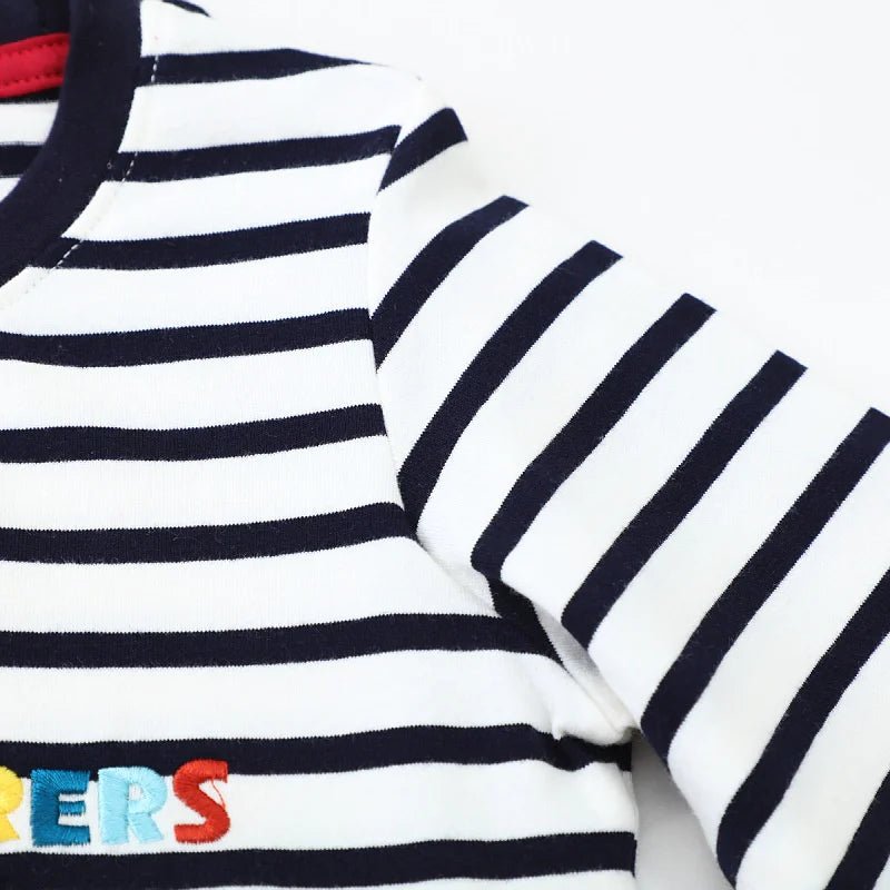 Boys Striped Embroidered Guinea Pig Long Sleeve - itzy bitsy