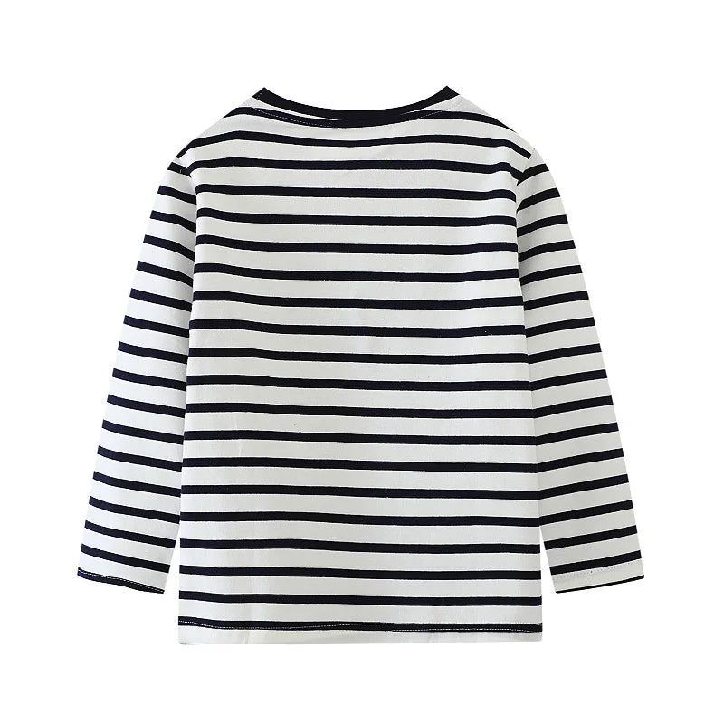 Boys Striped Embroidered Guinea Pig Long Sleeve - itzy bitsy
