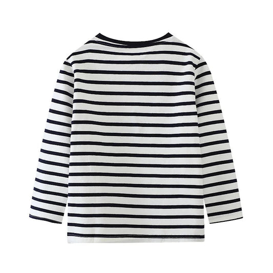 Boys Striped Embroidered Guinea Pig Long Sleeve - itzy bitsy